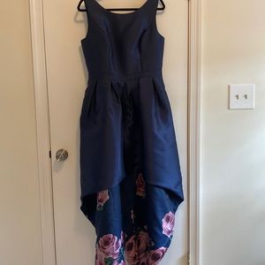Chi chi London high low navy blue dress